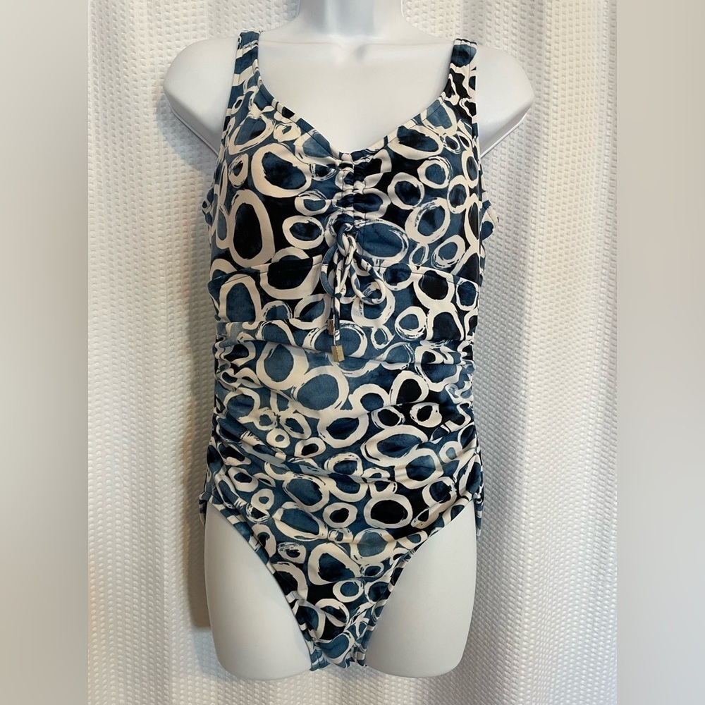 MagicSuit blue & white print one-piece swimsuit size XL